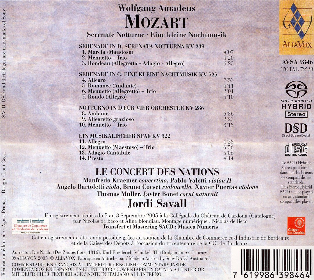 Mozart: Serenate Notturne, K. 239; Eine kleine Nachtmusik, K. 525 cover art