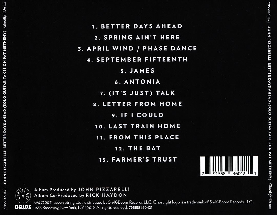 Better Days Ahead: Solo Guitar Takes on Pat Metheny cover art