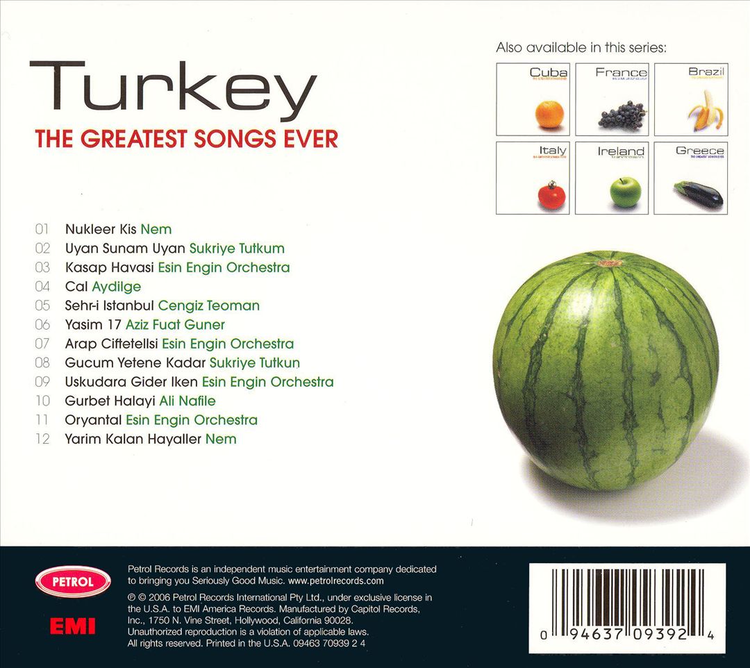 Greatest Songs Ever: Turkey cover art
