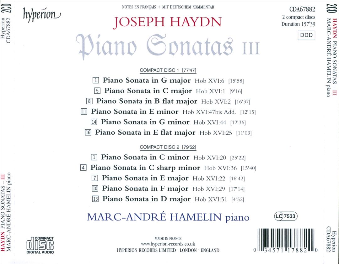 Haydn: Piano Sonatas, Vol. 3 cover art
