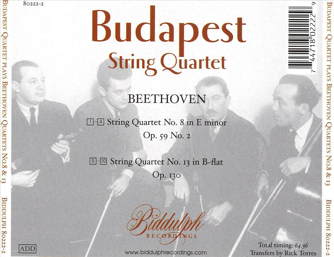 Beethoven: String Quartets Op. 59 No. 2; Op. 130 cover art