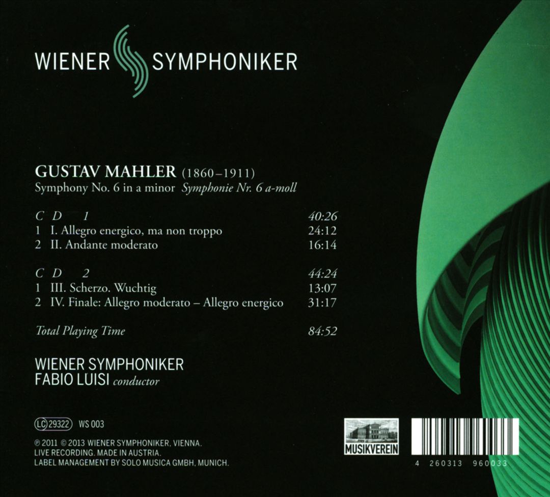 Mahler: Symphony No. 6 cover art