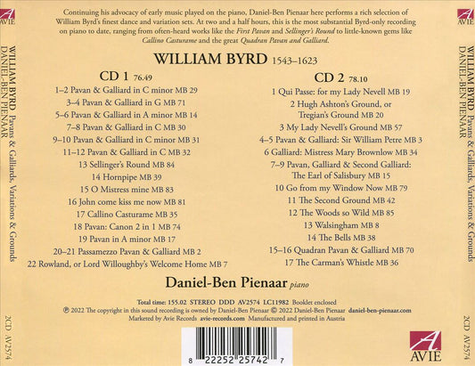 Byrd: Pavans & Galliards; Variations & Grounds cover art