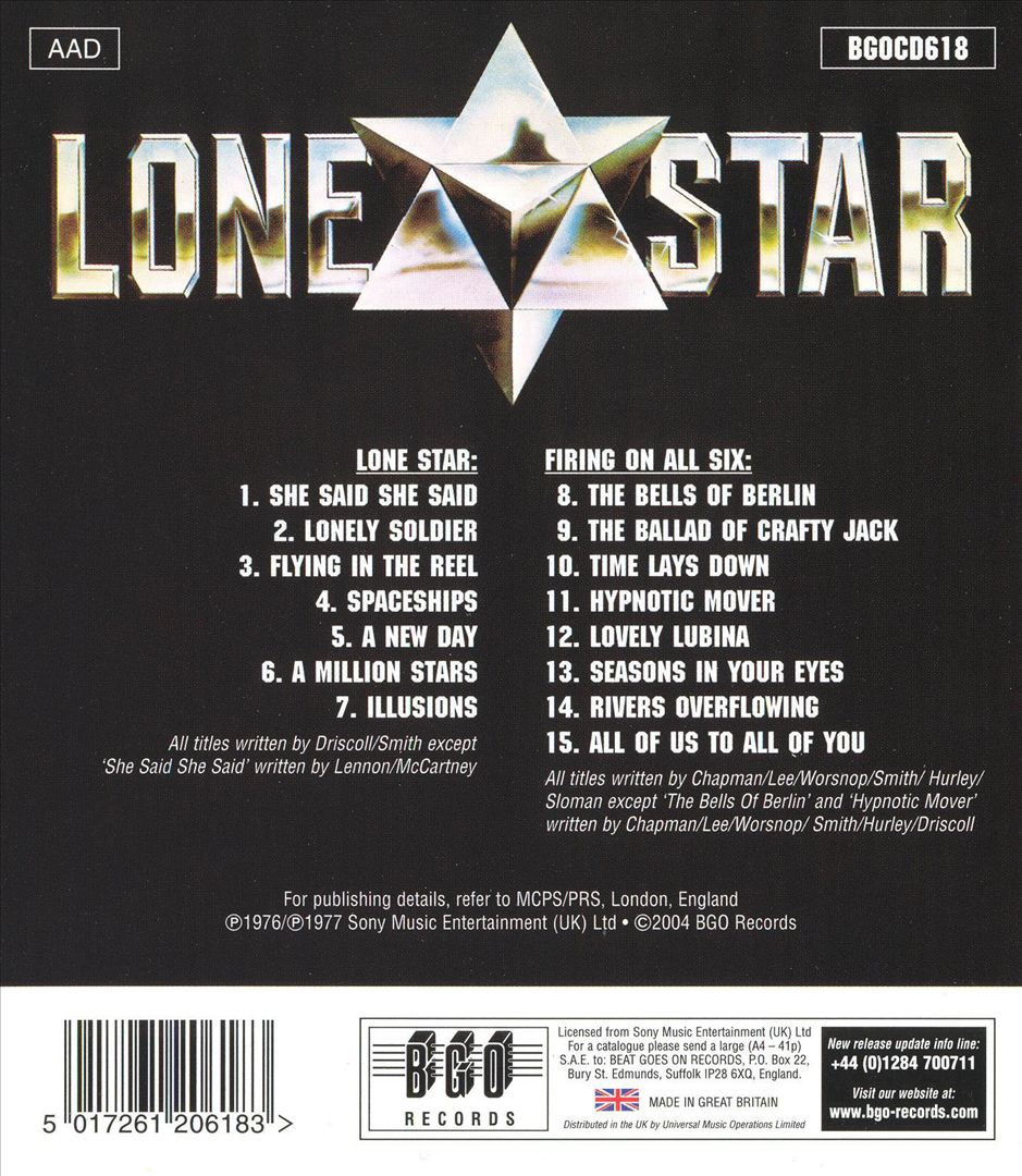 Lone Star/Firing on All Six cover art