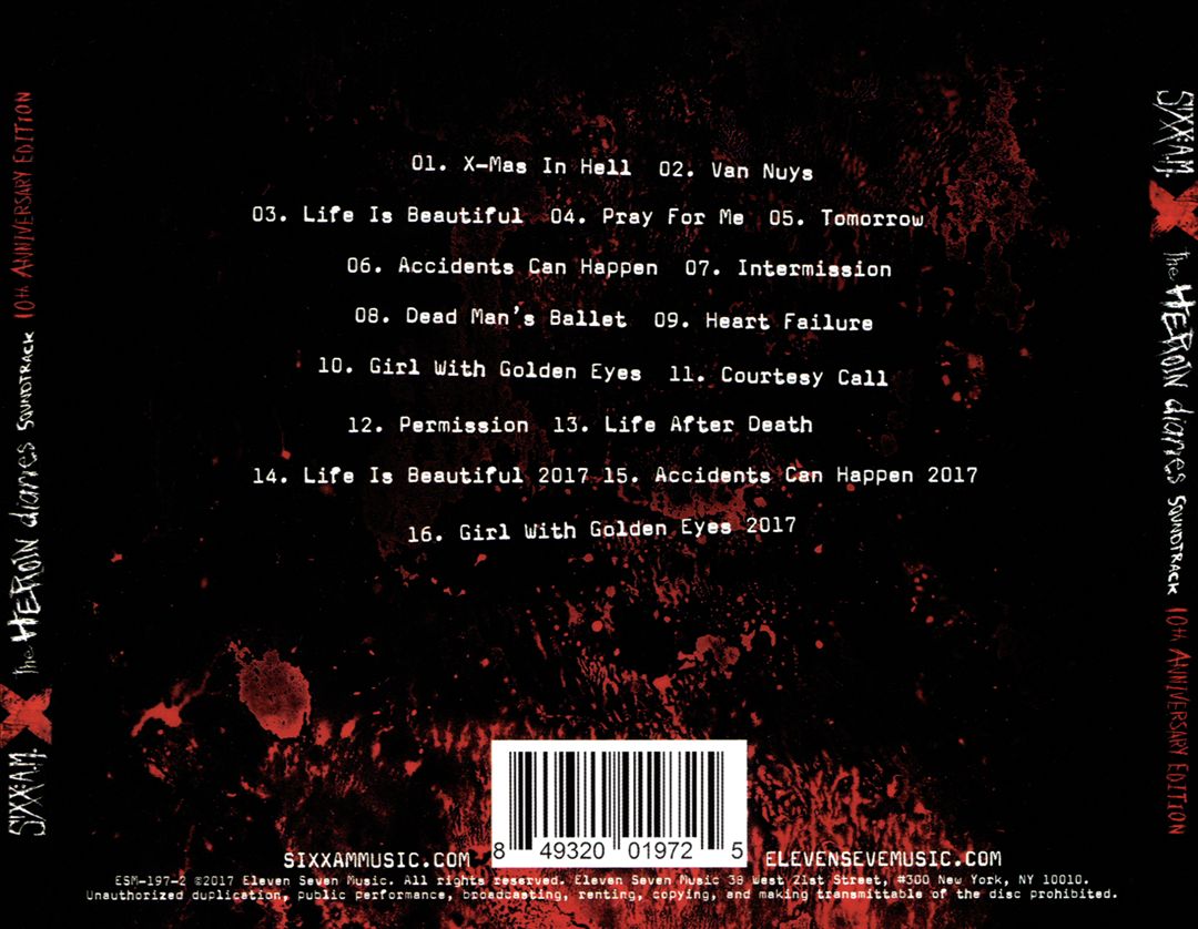 The Heroin Diaries Soundtrack [10th Anniversary Edition] [CD] cover art