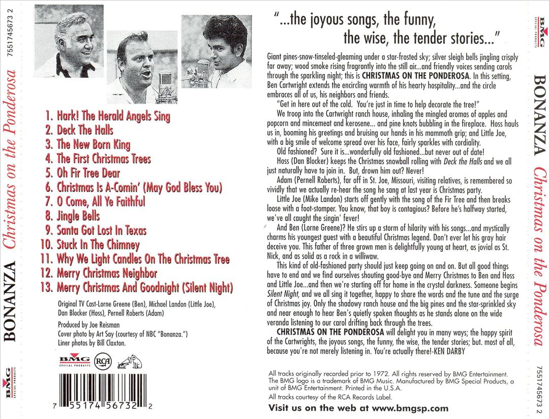 Bonanza Original TV Cast: Christmas on the Ponderosa cover art