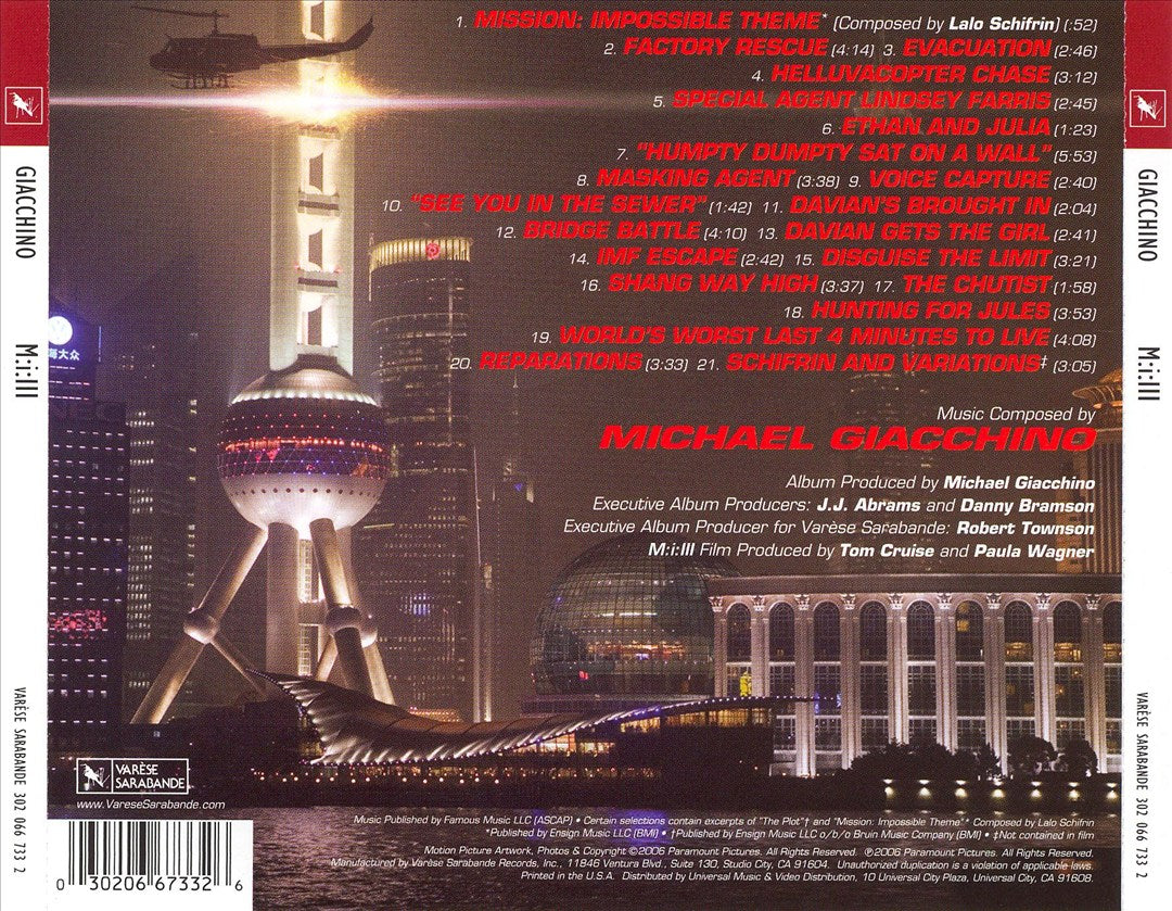 Mission: Impossible 3 [Original Movie Soundtrack] cover art