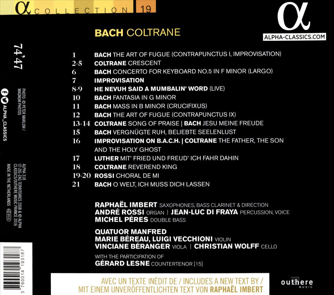 Bach, Coltrane cover art
