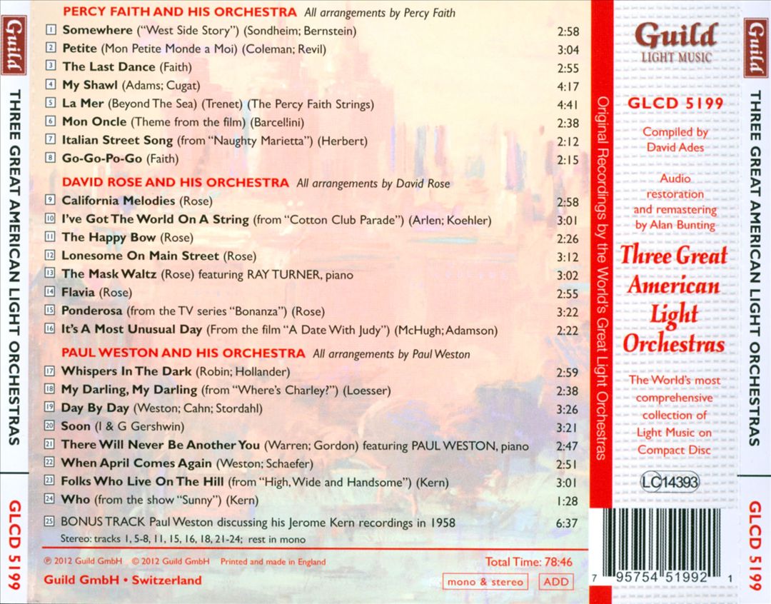 Golden Age of Light Music: Three Great American Light Orchestras cover art