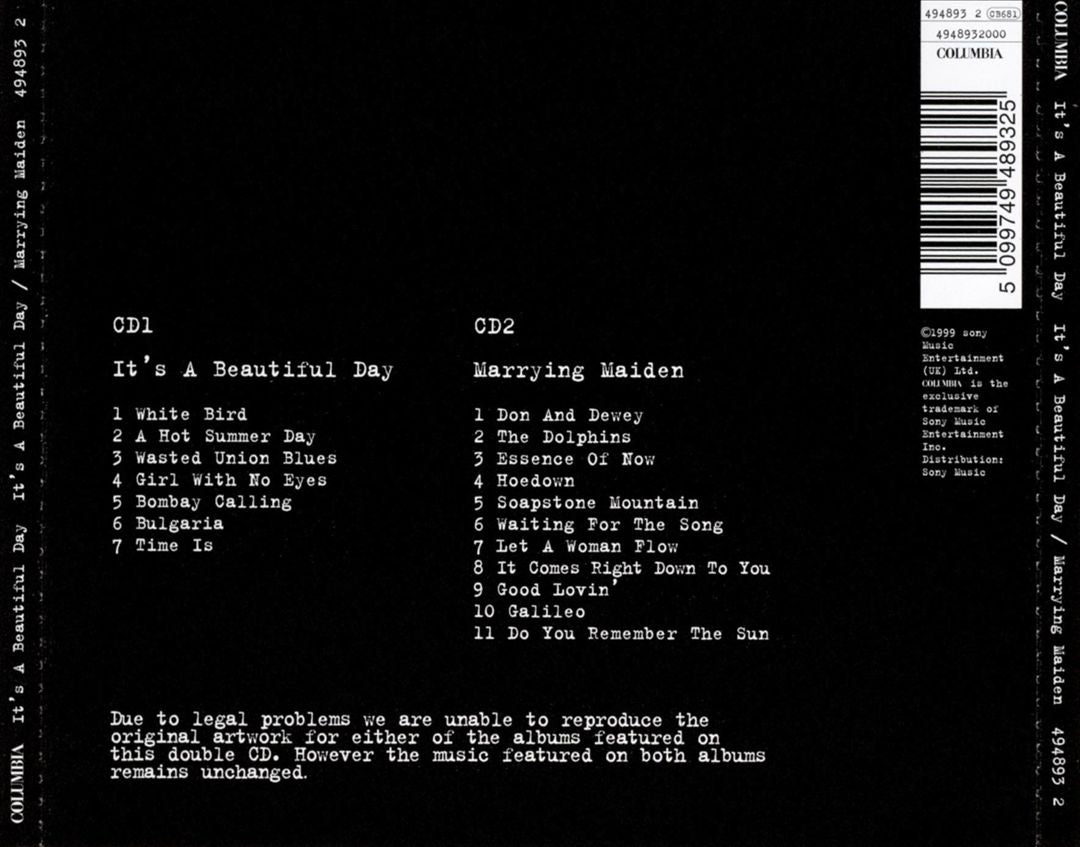 It's a Beautiful Day/Marrying Maiden cover art