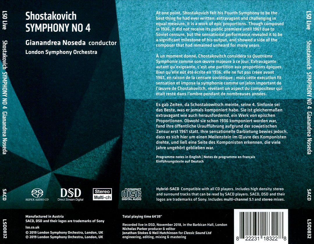 Shostakovich: Symphony No. 4 cover art