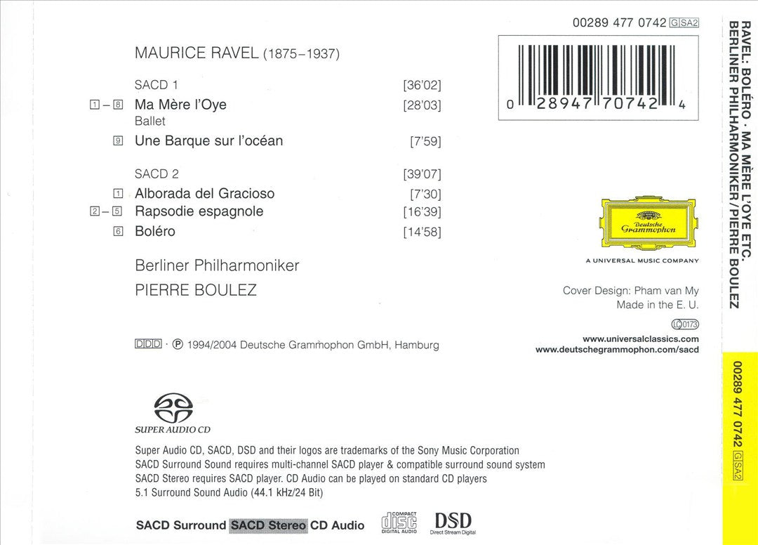 Ravel: Bolero; Ma Mère l'Oye; Rapsodie espagnole  cover art