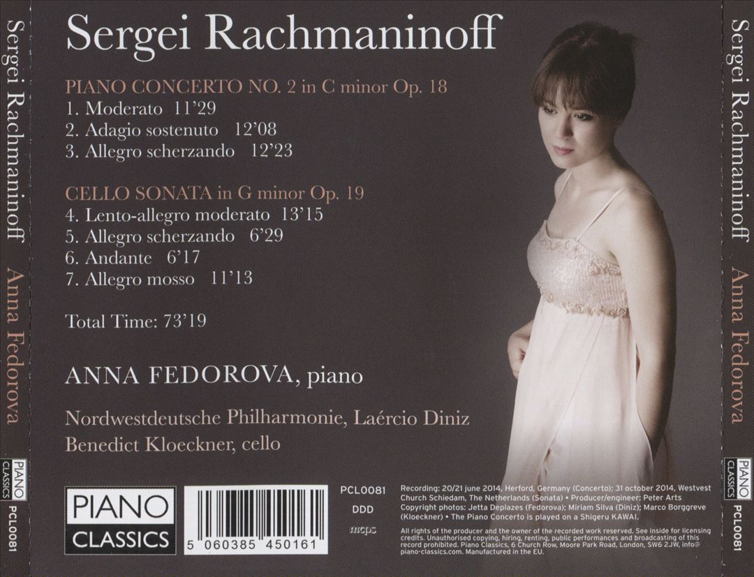 Rachmaninoff: Piano Concerto No. 2; Cello Sonata cover art
