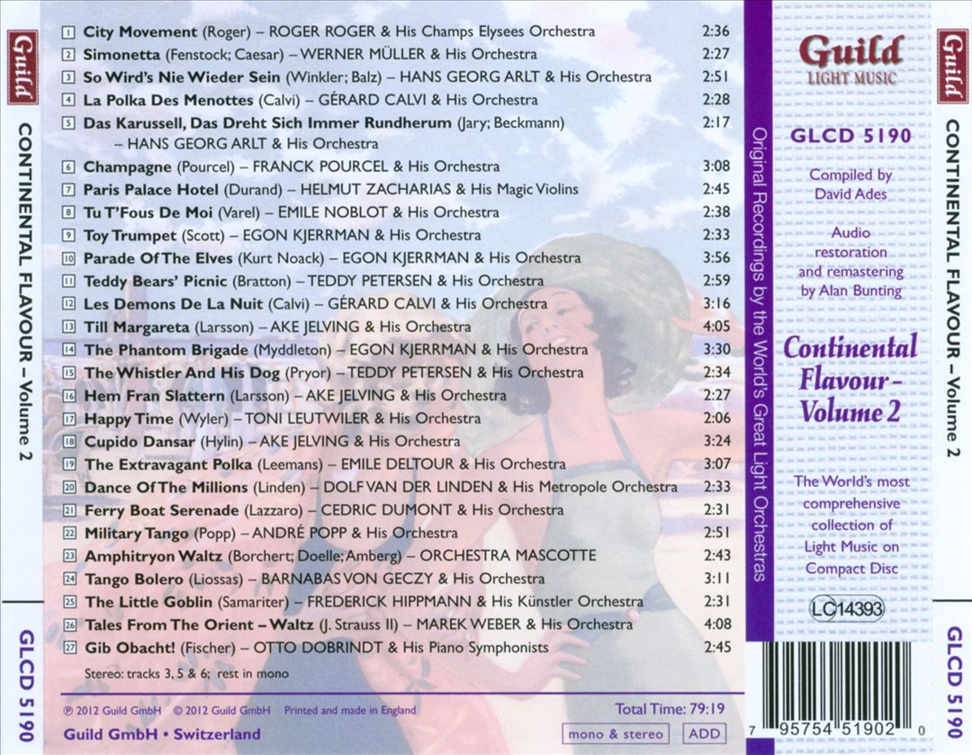 Golden Age of Light Music: Continental Flavour, Vol. 2 cover art