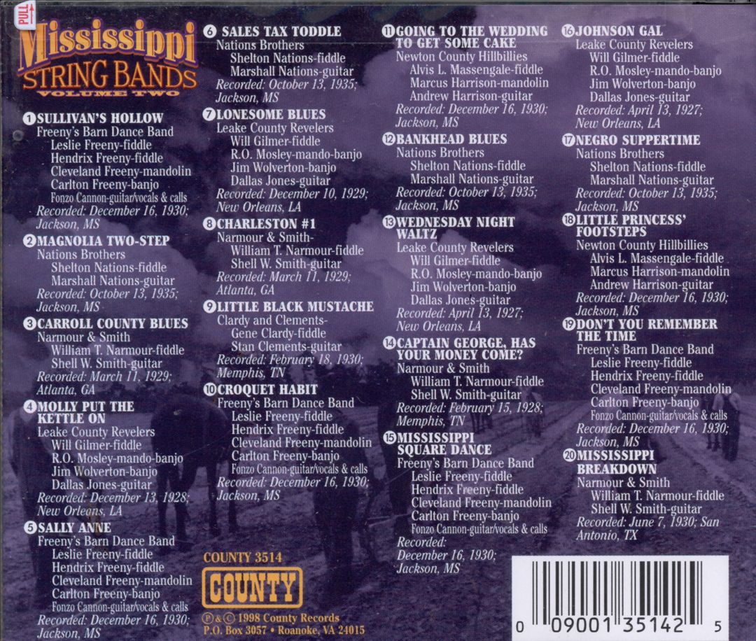 Mississippi String Bands, Vol. 2 cover art