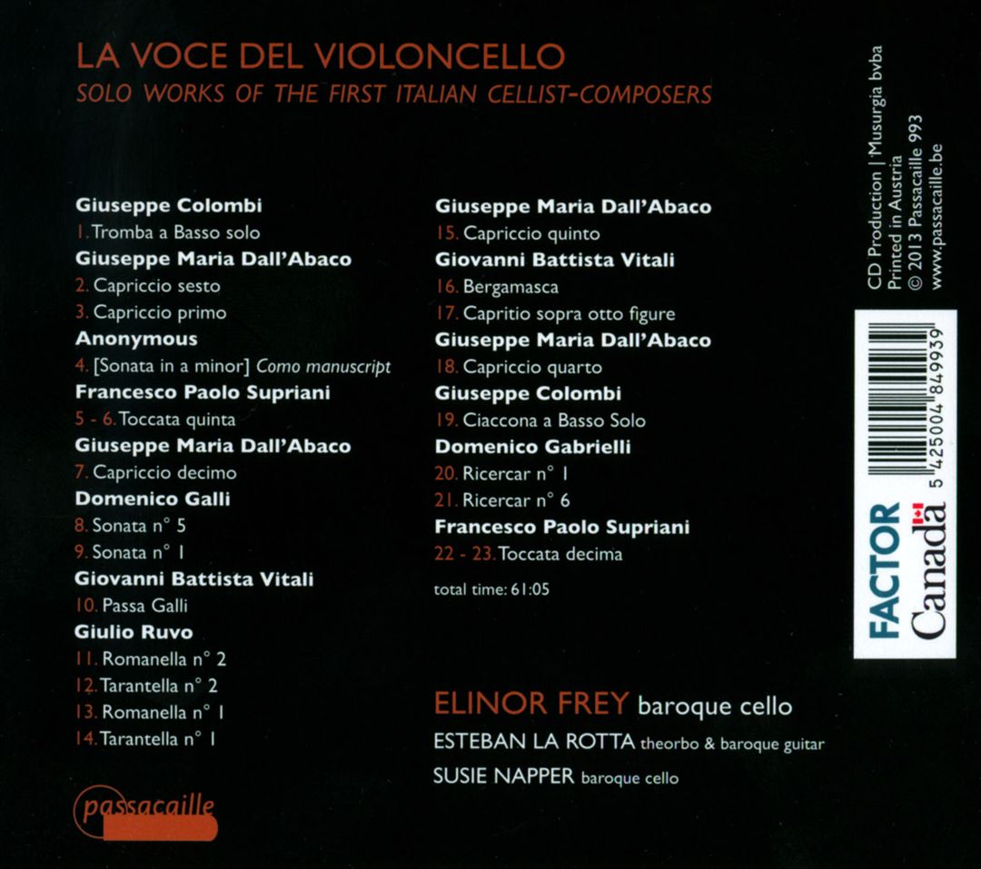 Voce del Violoncello cover art