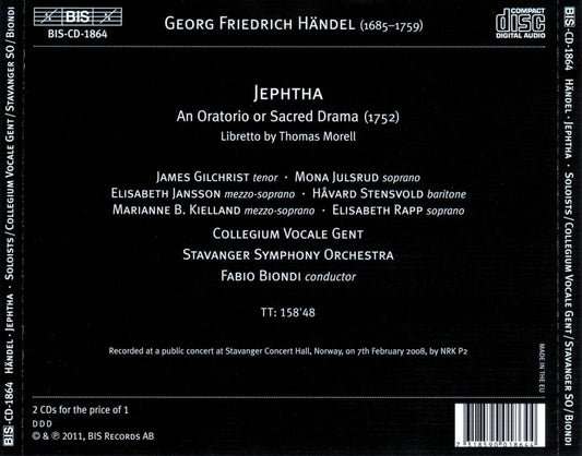 Handel: Jephtha cover art