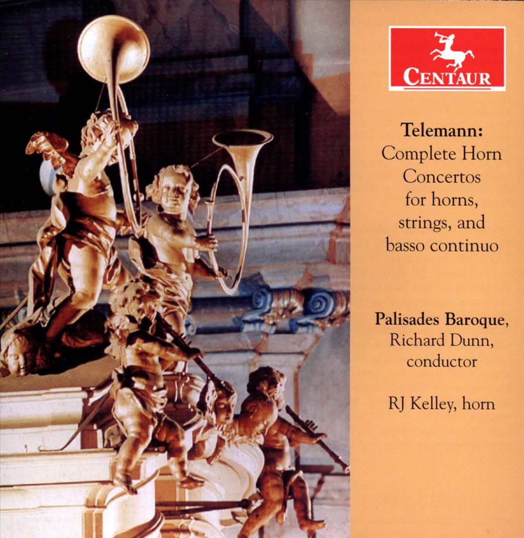 Telemann: Complete Horn Concertos for horns, strings, and basso continuo cover art