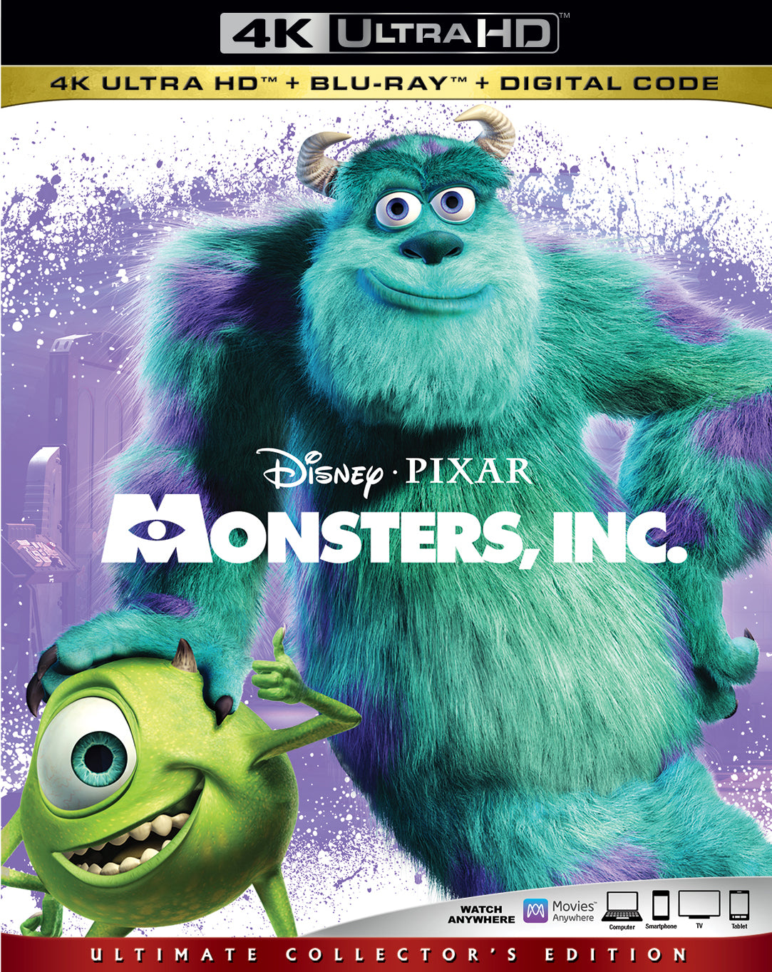 Monsters, Inc. [Includes Digital Copy] [4K Ultra HD Blu-ray/Blu-ray] cover art
