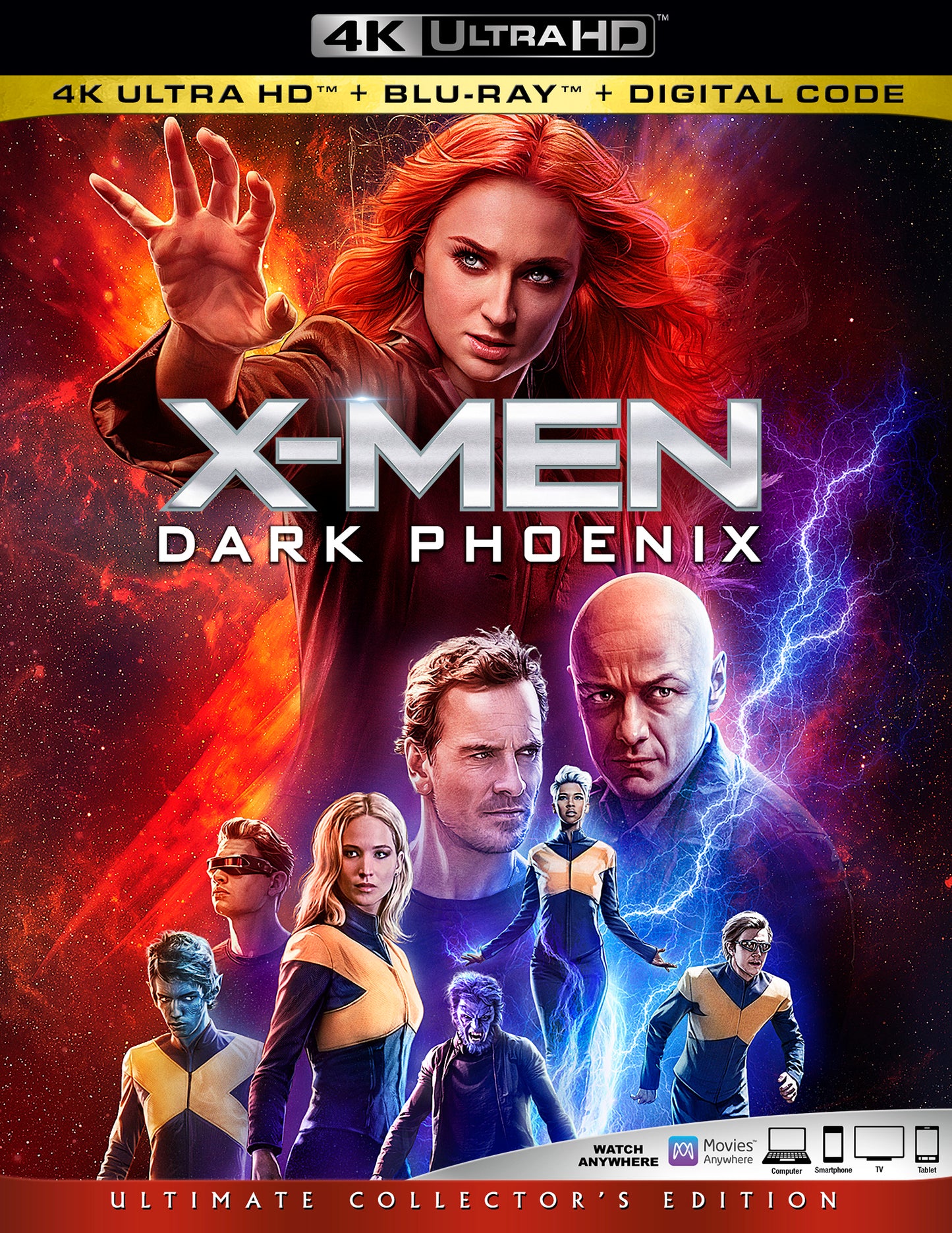 X-Men: Dark Phoenix [Includes Digital Copy] [4K Ultra HD Blu-ray/Blu-ray] cover art