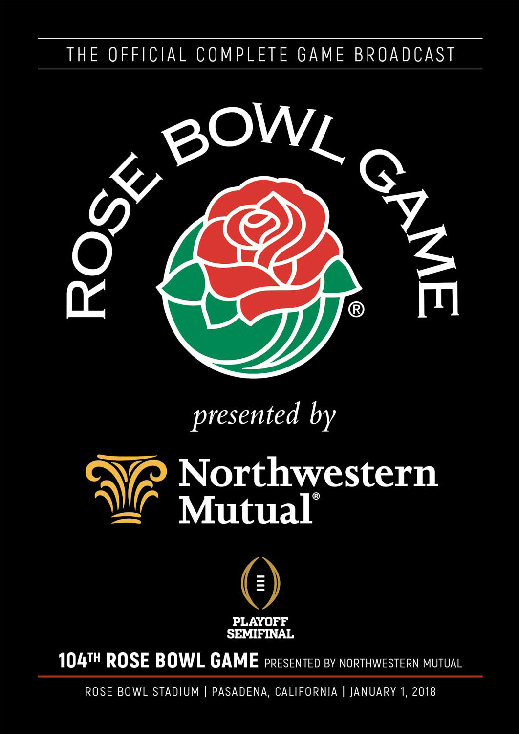 2018 Rose Bowl Game Presented by Northwestern Mutual cover art