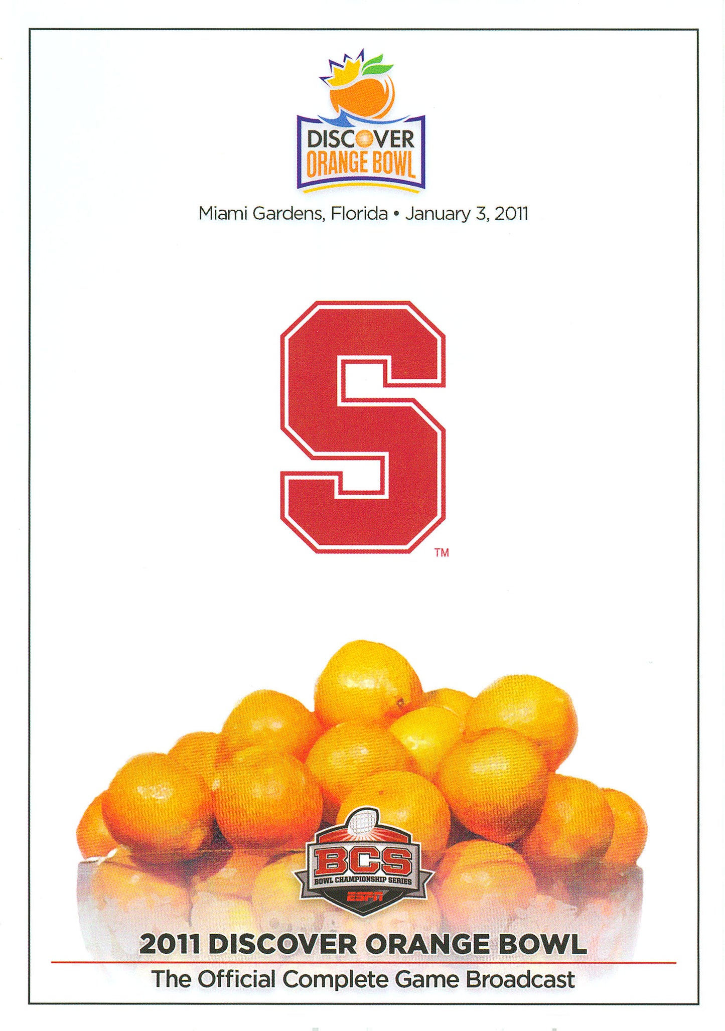 2011 Discover Orange Bowl: Stanford vs. Virginia Tech cover art