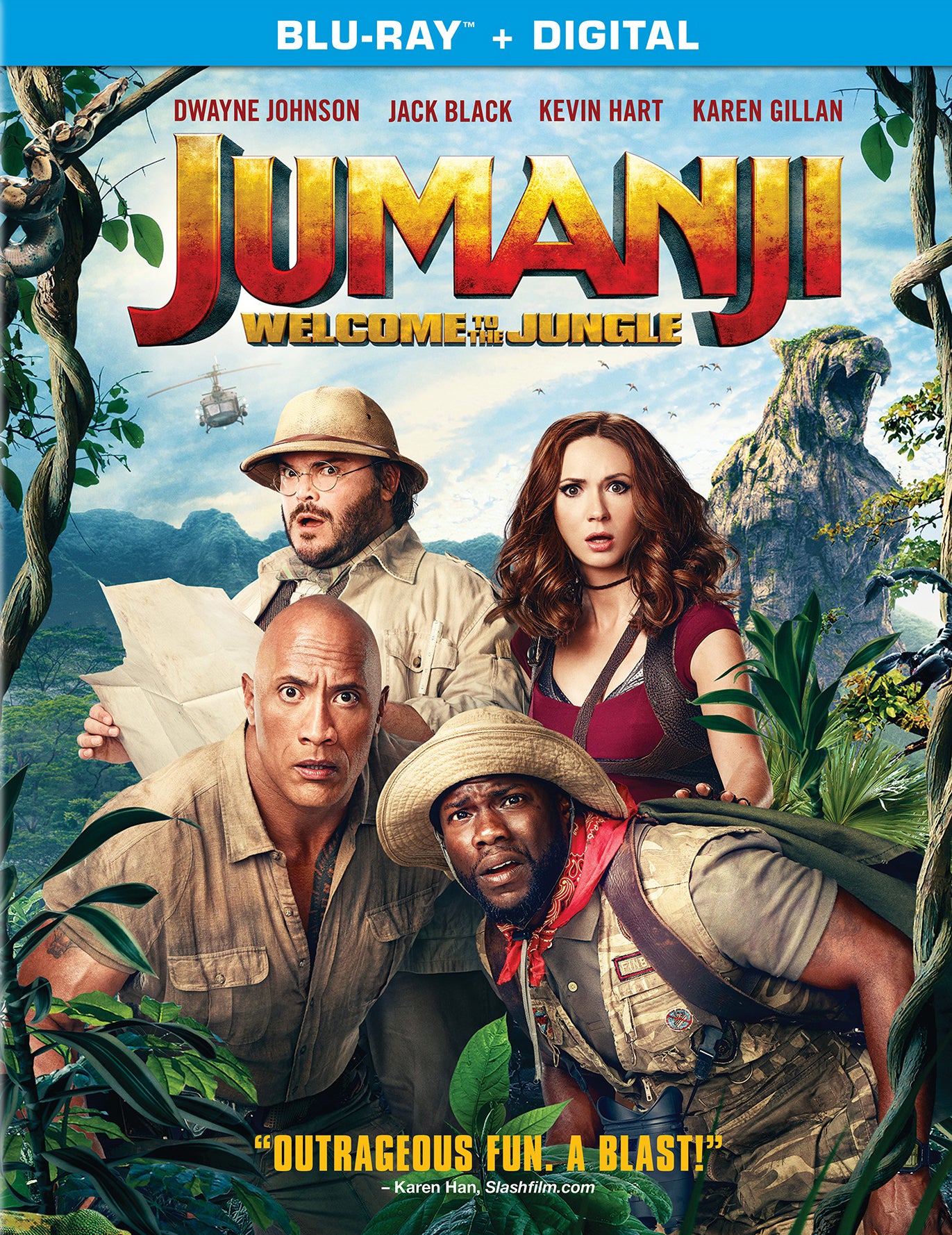 Jumanji: Welcome to the Jungle [Includes Digital Copy] [Blu-ray] cover art
