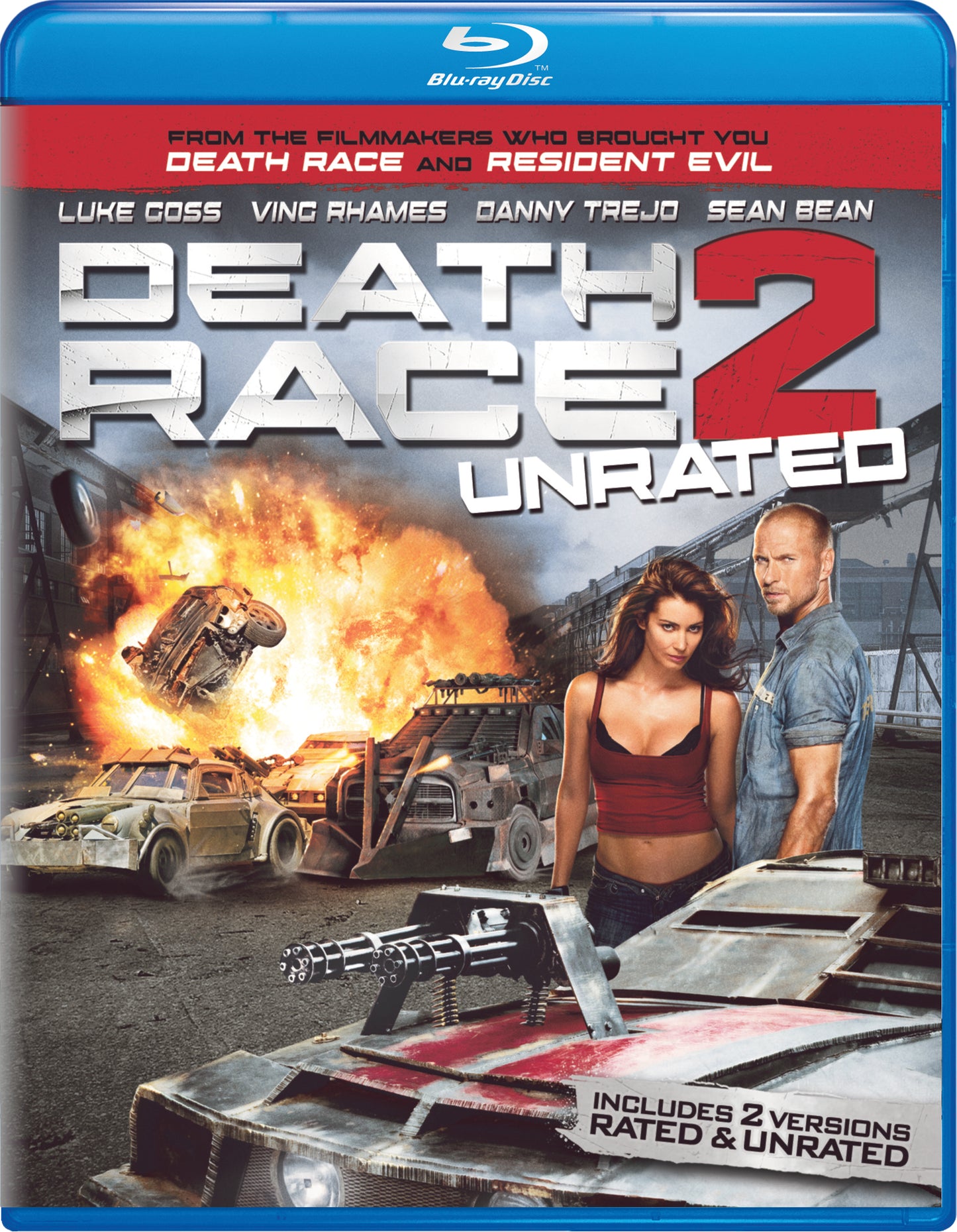 Death Race 2 [Rated/Unrated] [2 Discs] [Blu-ray/DVD] cover art