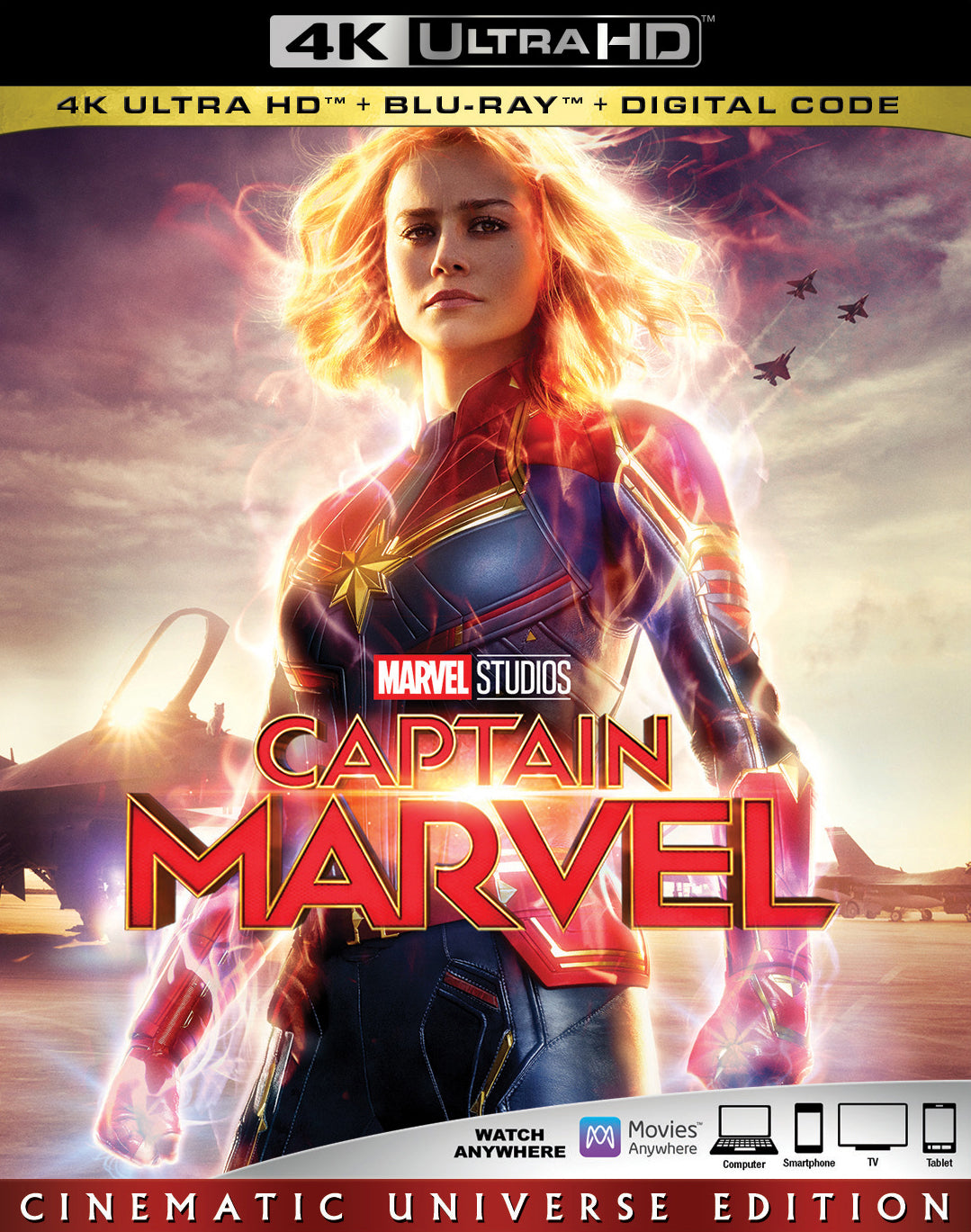 Captain Marvel [Includes Digital Copy] [4K Ultra HD Blu-ray/Blu-ray] cover art