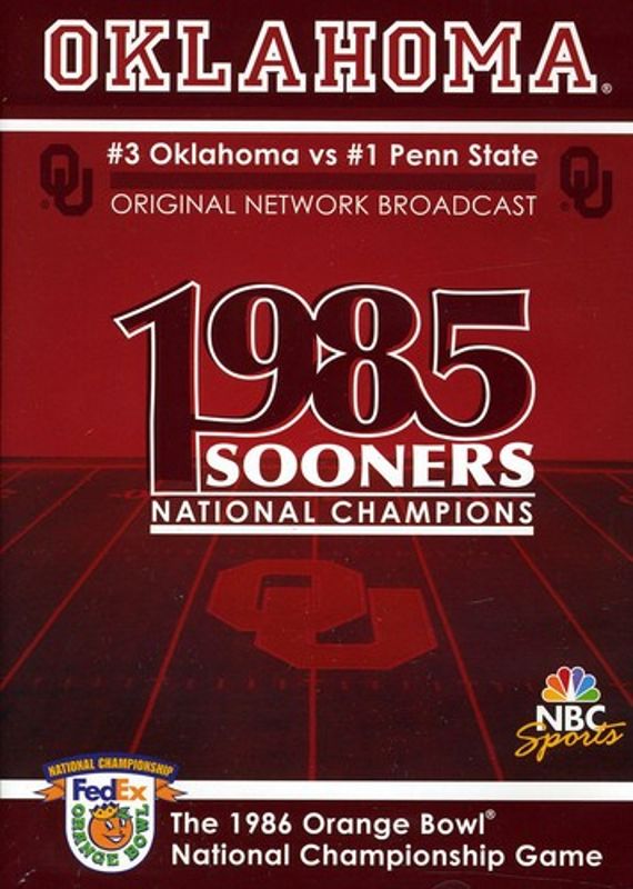 Oklahoma 1986 Orange Bowl National Championship Game cover art