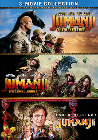 Jumanji/Jumanji: Welcome to the Jungle/Jumanji: The Next Level cover art