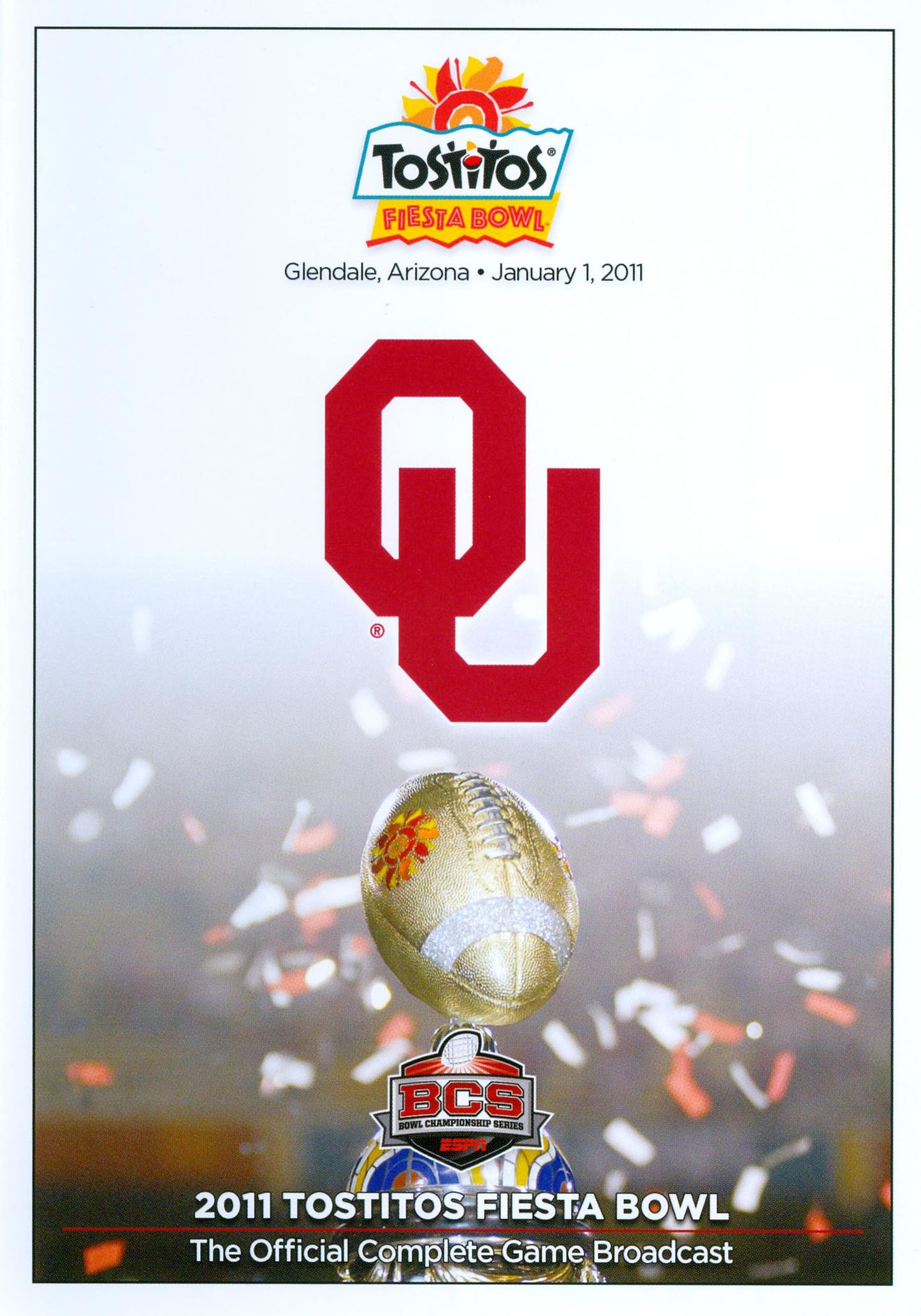 2011 Tostitos Fiesta Bowl: Oklahoma vs. UConn cover art
