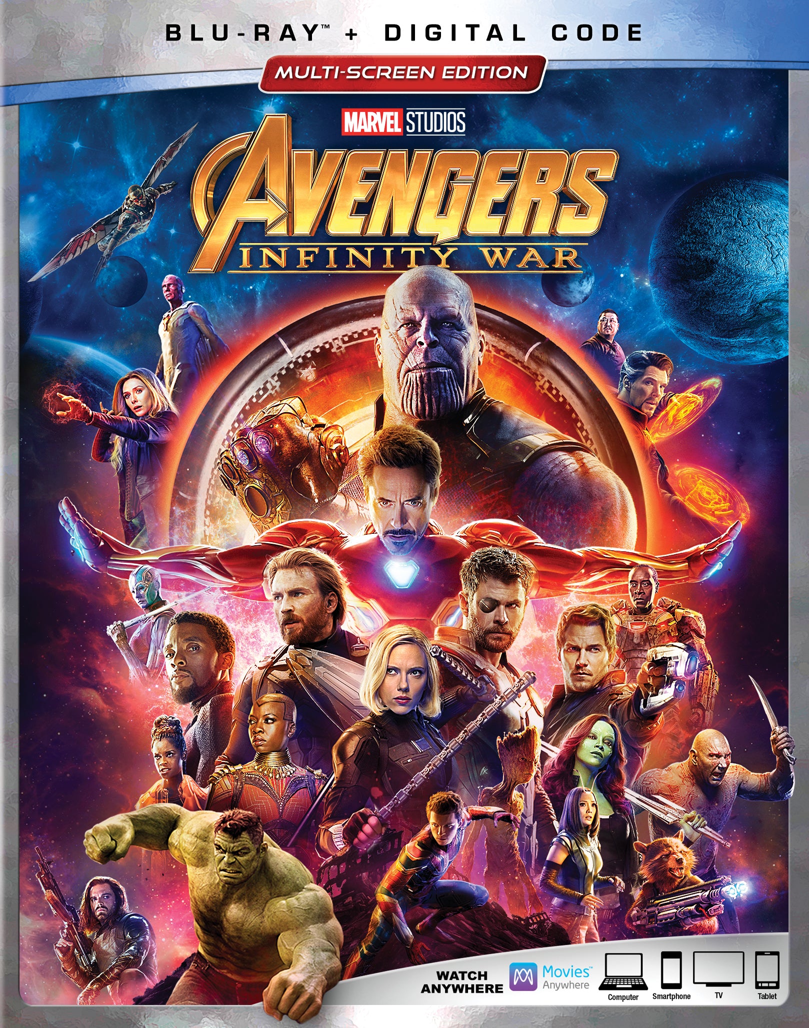 Avengers: Infinity War [Includes Digital Copy] [Blu-ray] cover art