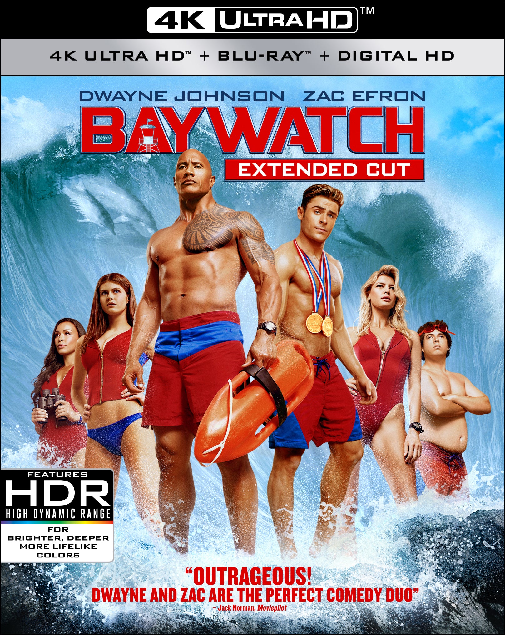 Baywatch [Includes Digital Copy] [4K Ultra HD Blu-ray/Blu-ray] cover art
