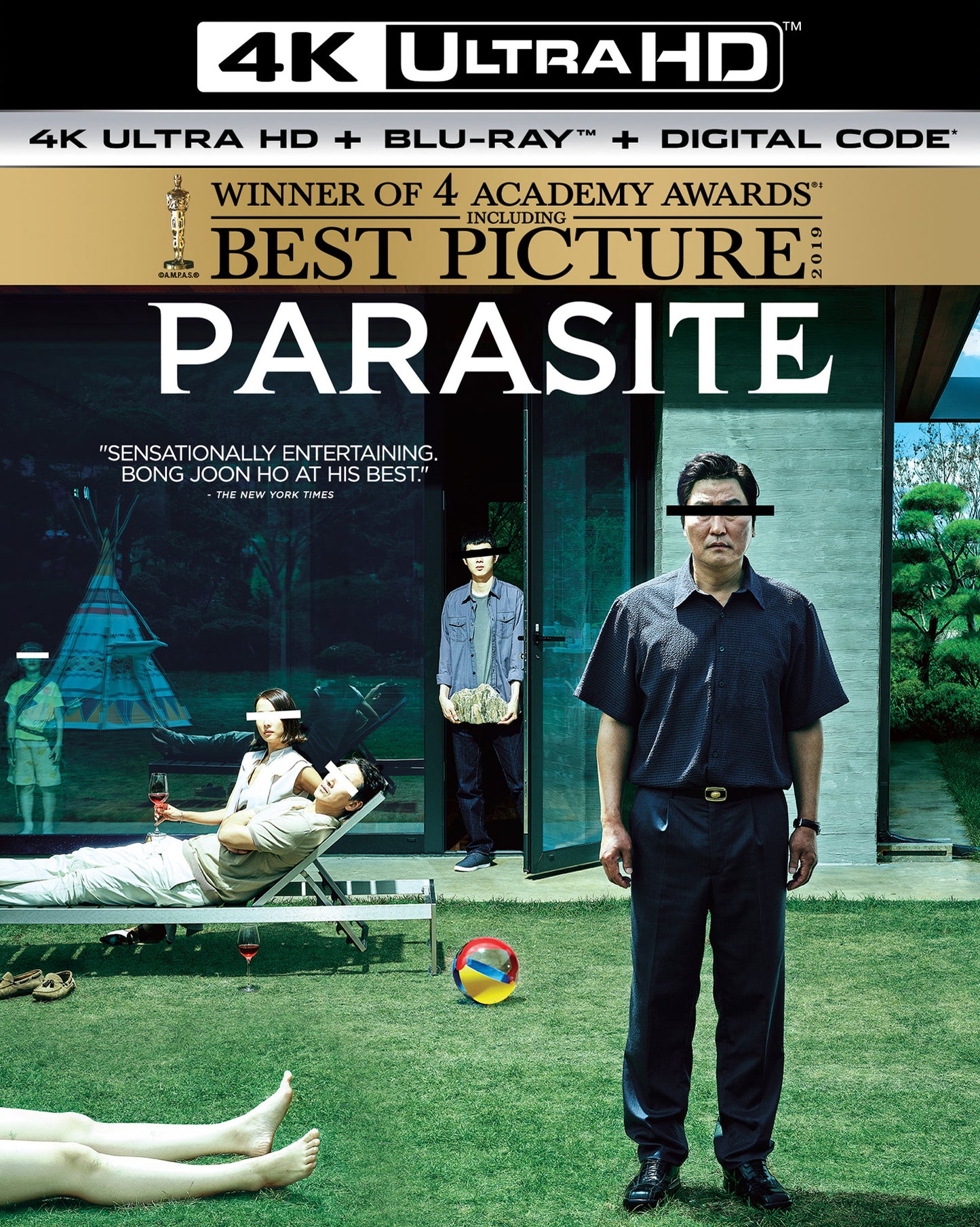 Parasite [Includes Digital Copy] [4K Ultra HD Blu-ray/Blu-ray] [2 Discs] cover art