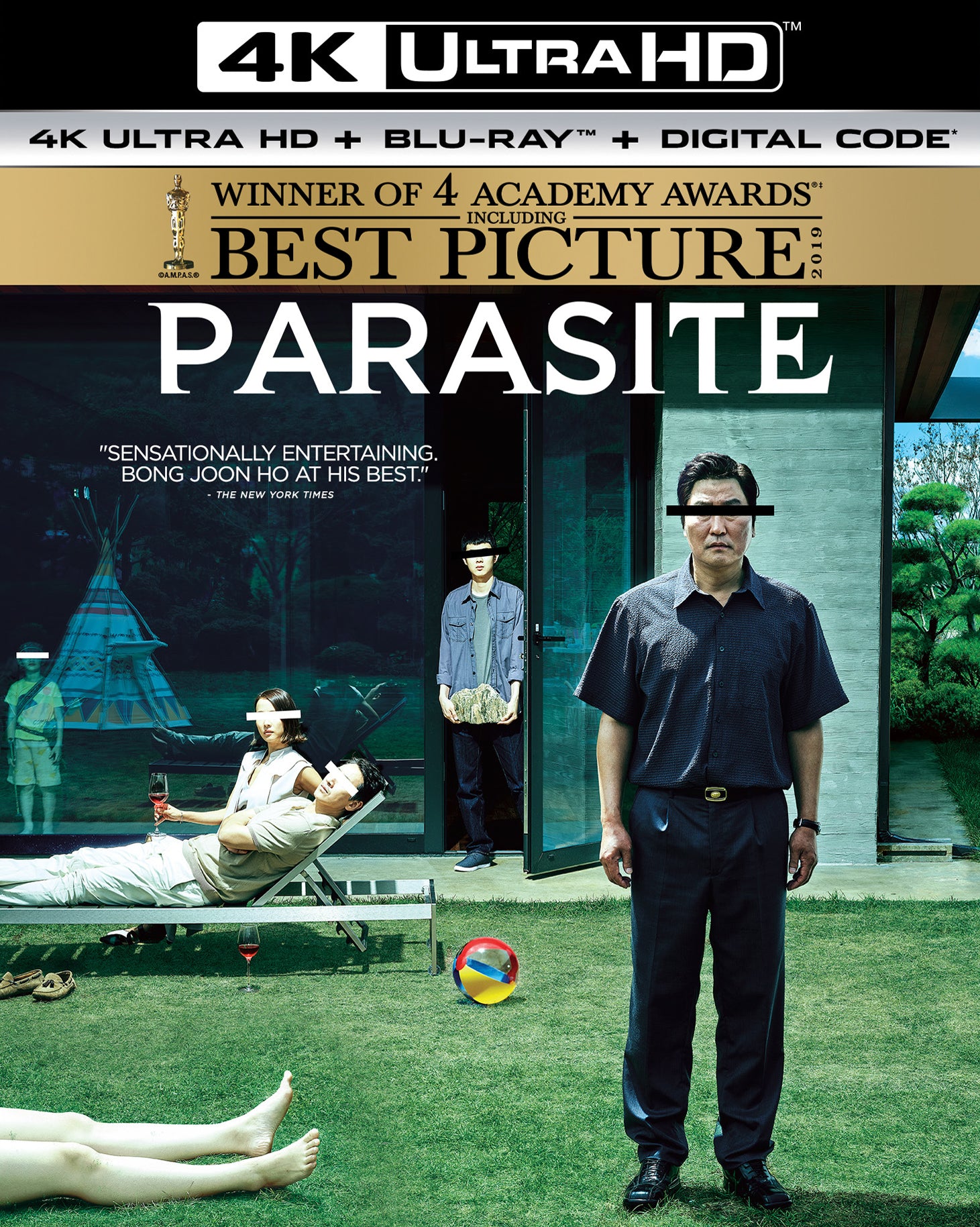 Parasite [Includes Digital Copy] [4K Ultra HD Blu-ray/Blu-ray] [2 Discs] cover art