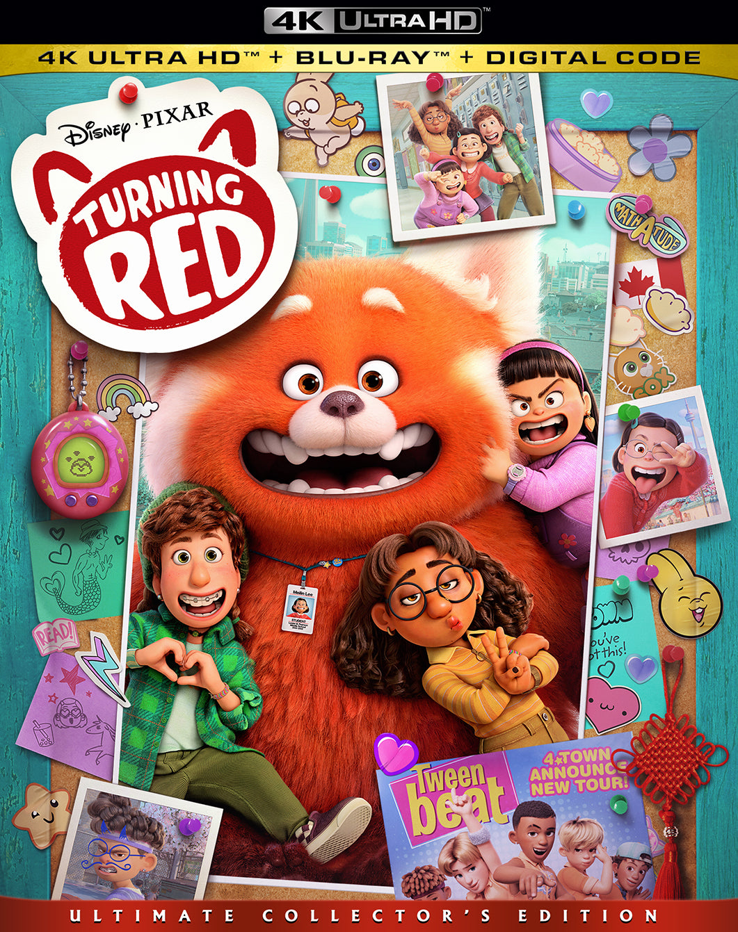 Turning Red [Includes Digital Copy] [4K Ultra HD Blu-ray/Blu-ray] cover art