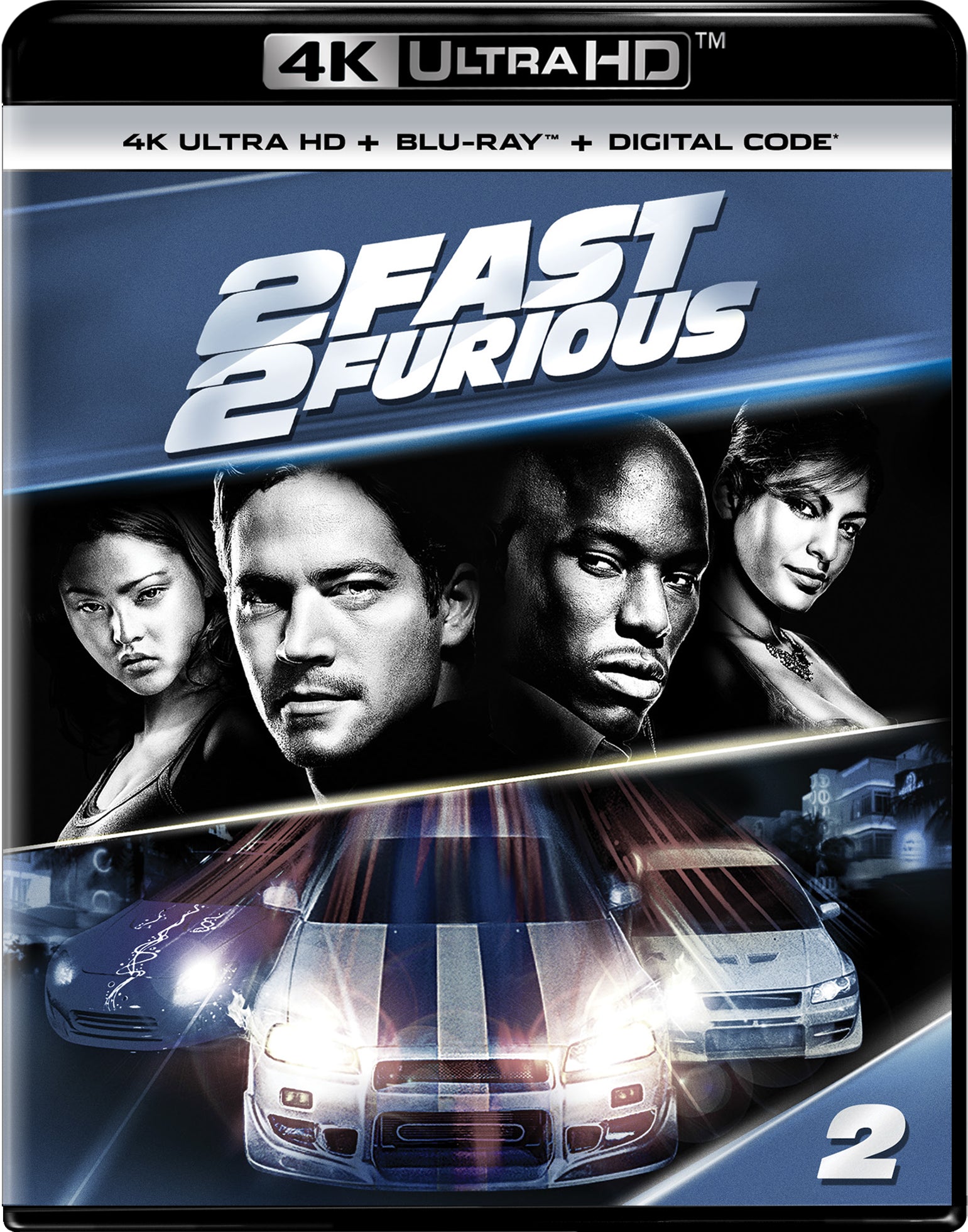 2 Fast 2 Furious [Includes Digital Copy] [4K Ultra HD Blu-ray/Blu-ray] cover art