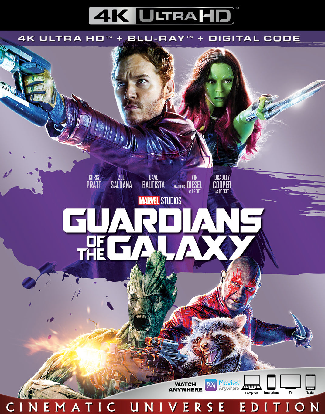 Guardians of the Galaxy [Includes Digital Copy] [4K Ultra HD Blu-ray/Blu-ray] cover art