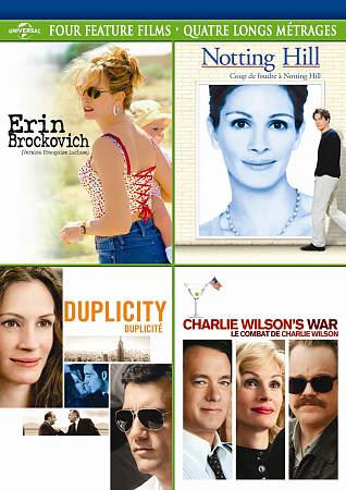 Erin Brockovich/Notting Hill/Duplicity/Charlie Wilson's War cover art