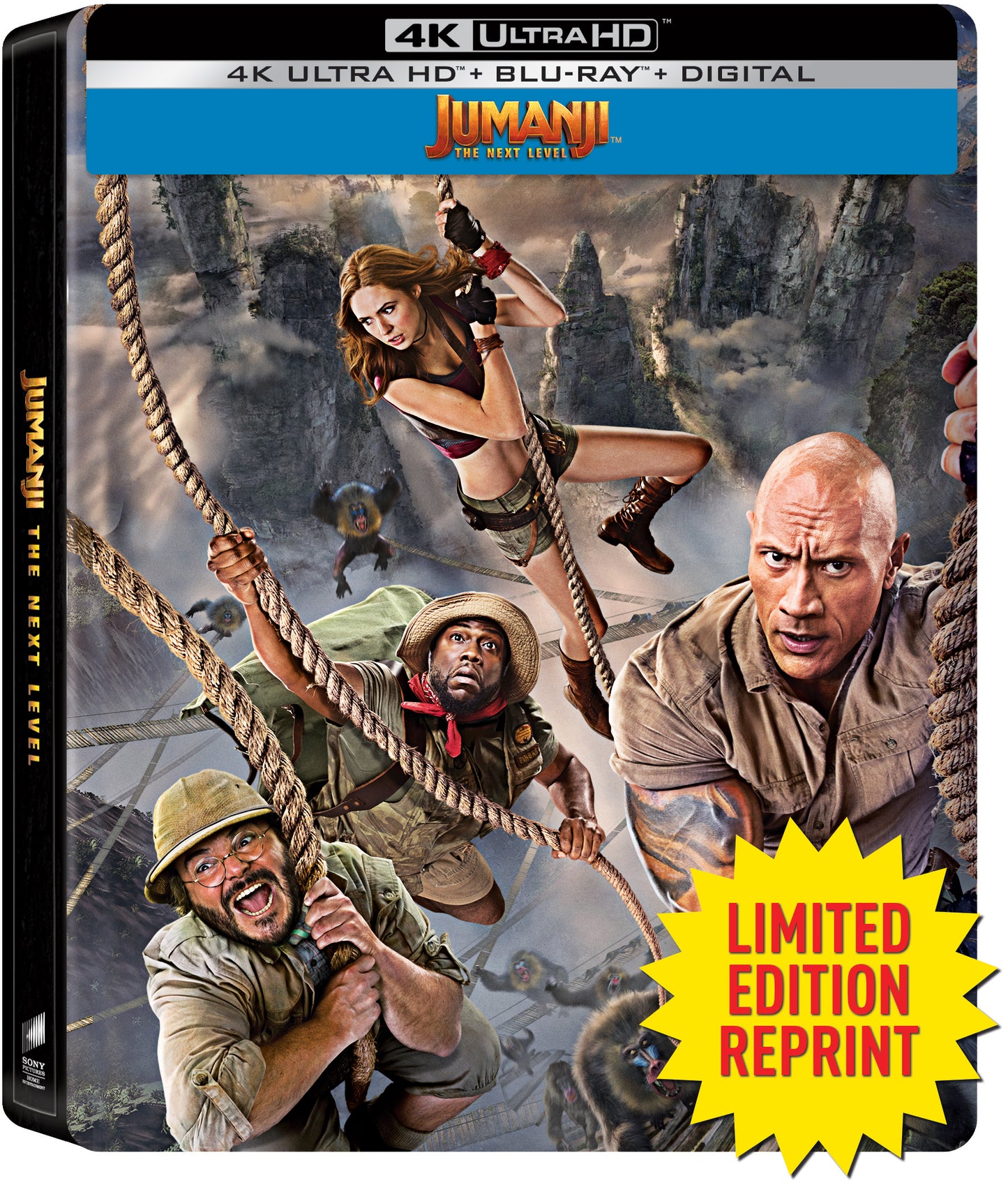 Jumanji: The Next Level [Limited Edition] [SteelBook] [4K Ultra HD Blu-ray/Blu-ray] cover art