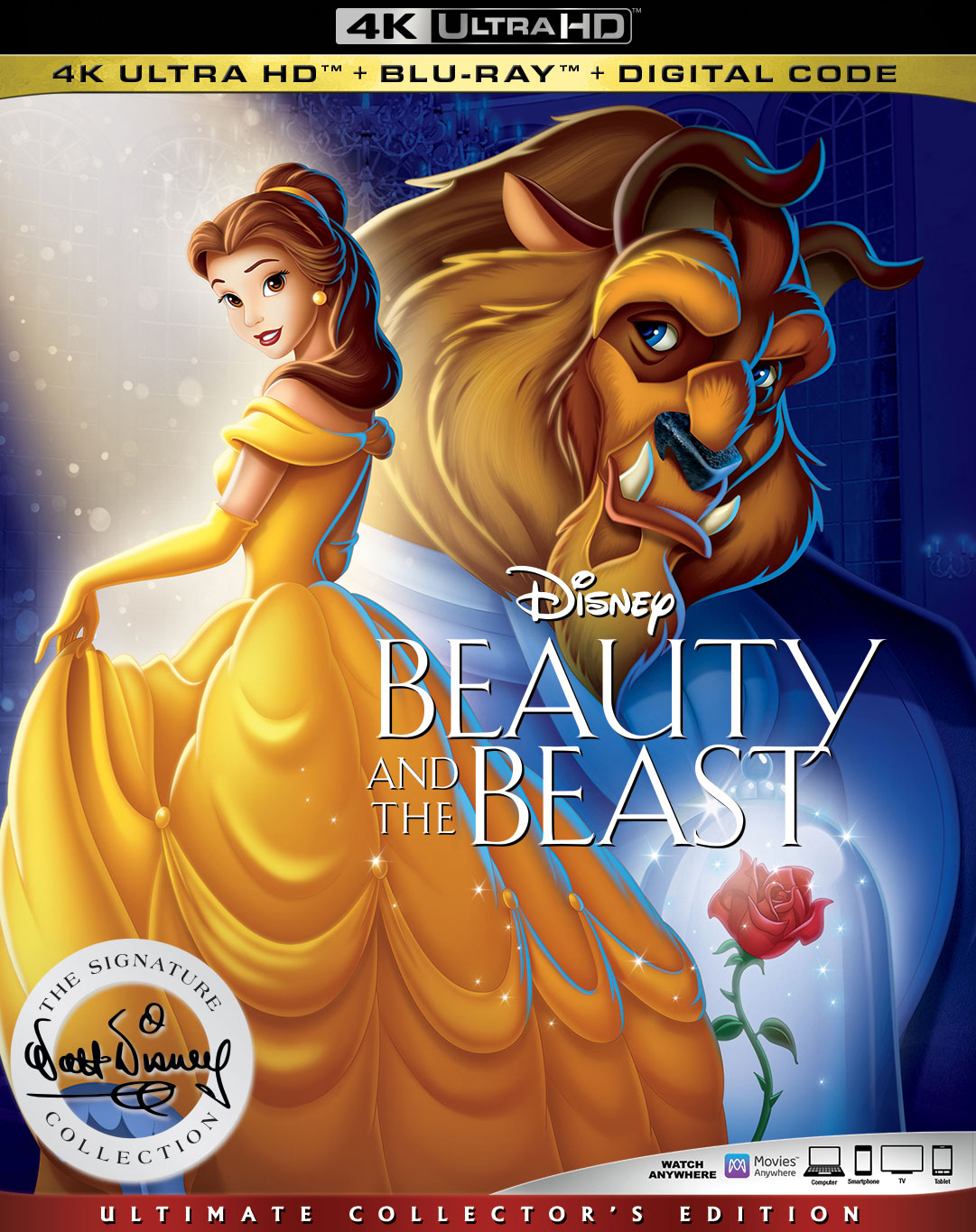 Beauty and the Beast [Signature Collection] [Includes Digital Copy] [4K Ultra HD Blu-ray/Blu-ray] cover art