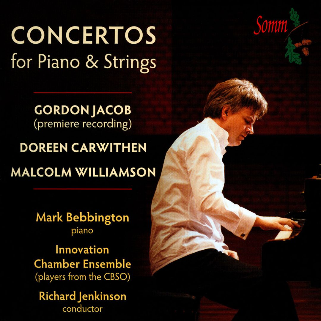 Piano Concertos by G. Jacob, M. Williamson, D. Carwithen cover art