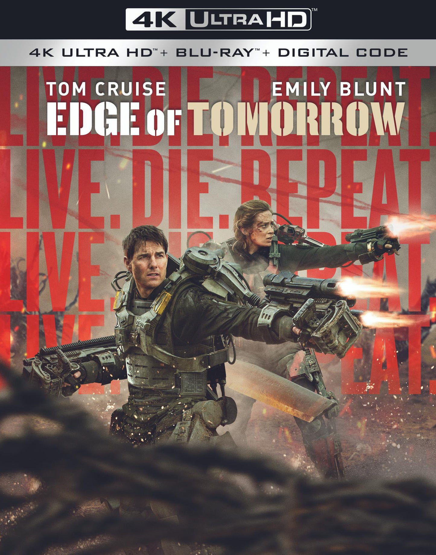 Live Die Repeat: Edge of Tomorrow [Includes Digital Copy] [4K Ultra HD Blu-ray/Blu-ray] cover art