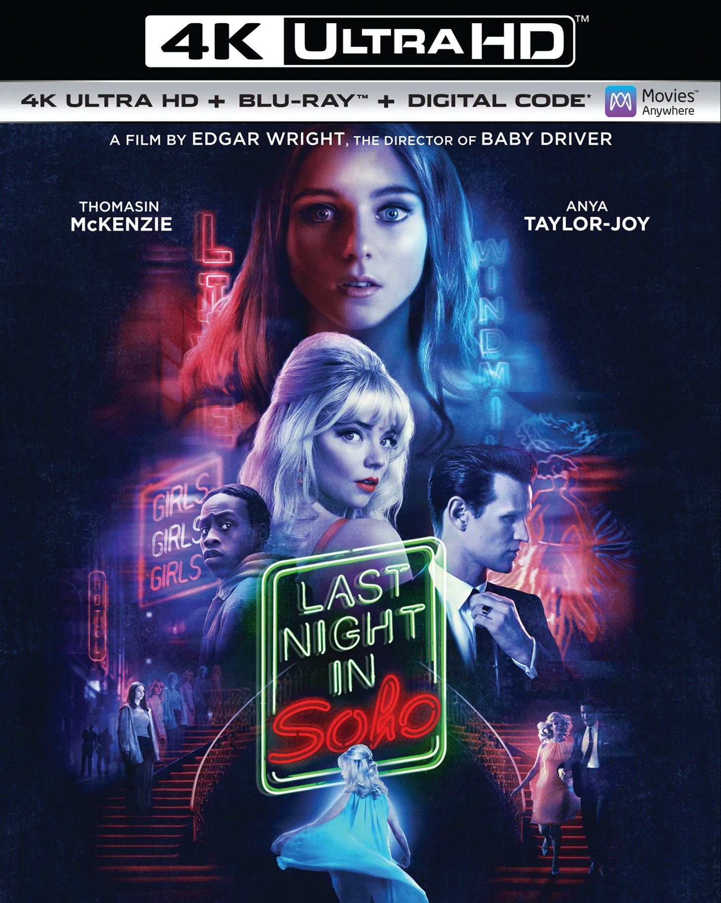 Last Night in Soho [Includes Digital Copy] [4K Ultra HD Blu-ray/Blu-ray] cover art