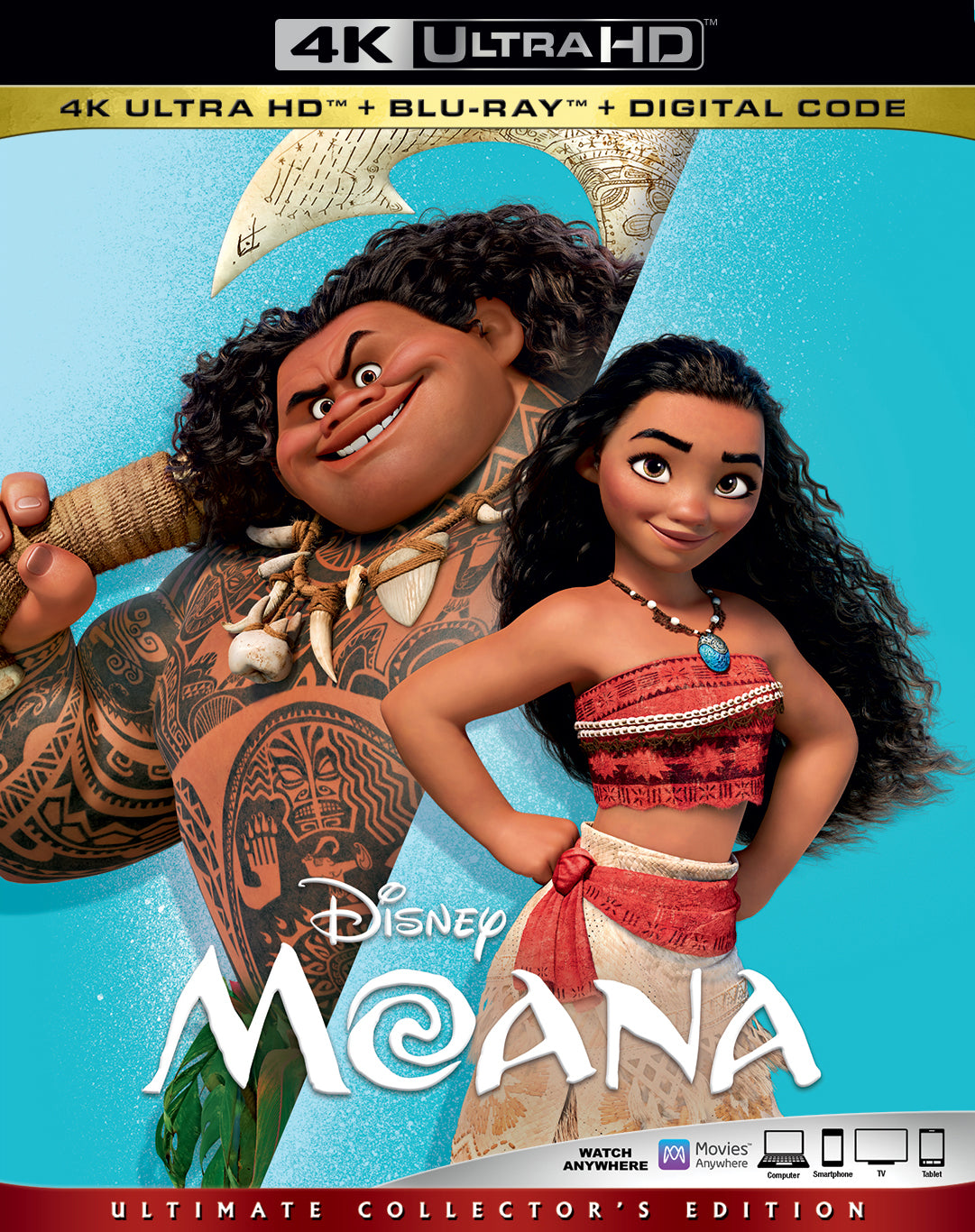 Moana [Includes Digital Copy] [4K Ultra HD Blu-ray/Blu-ray] cover art