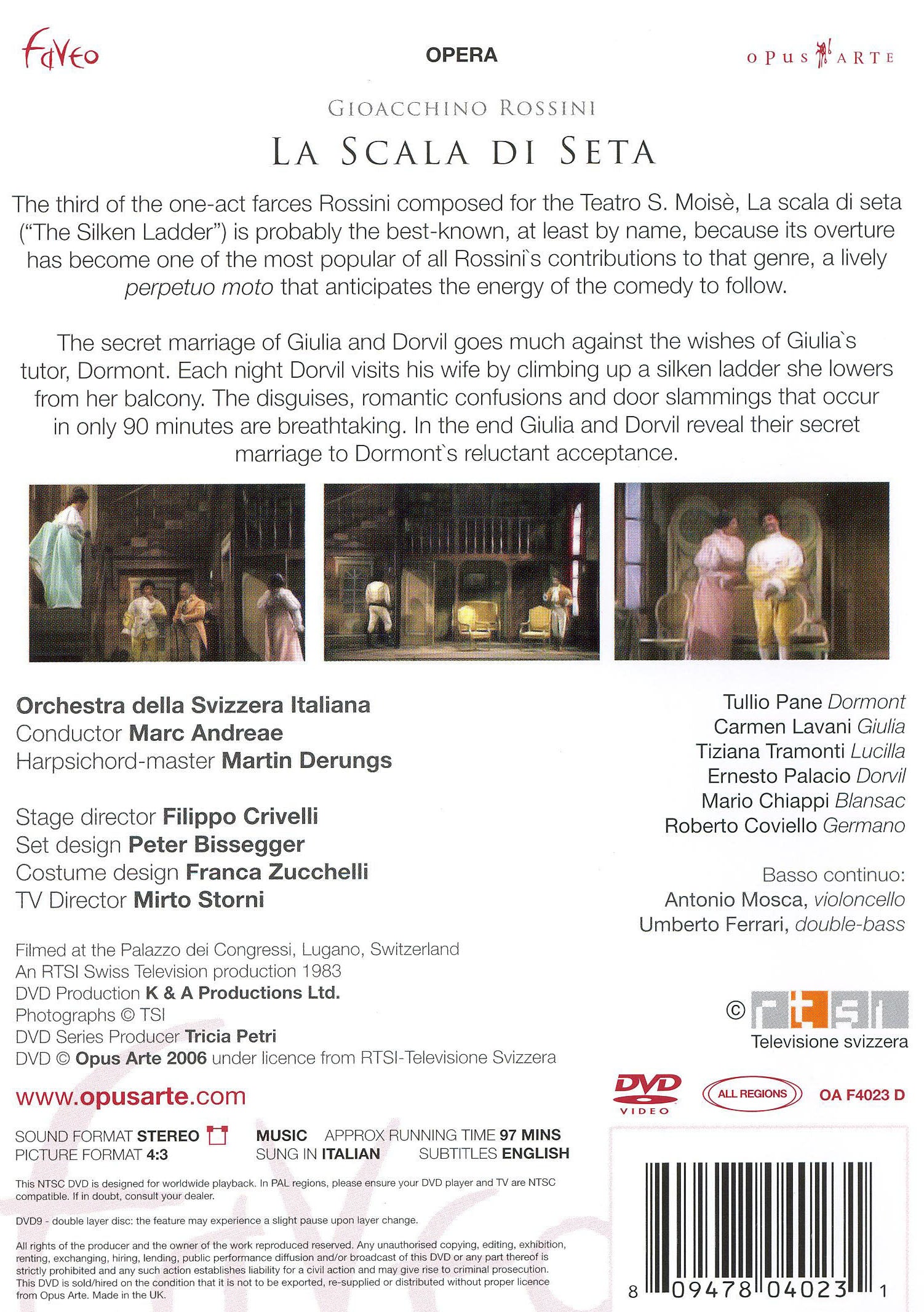 Rossini: La Scala di Seta [DVD Video] cover art