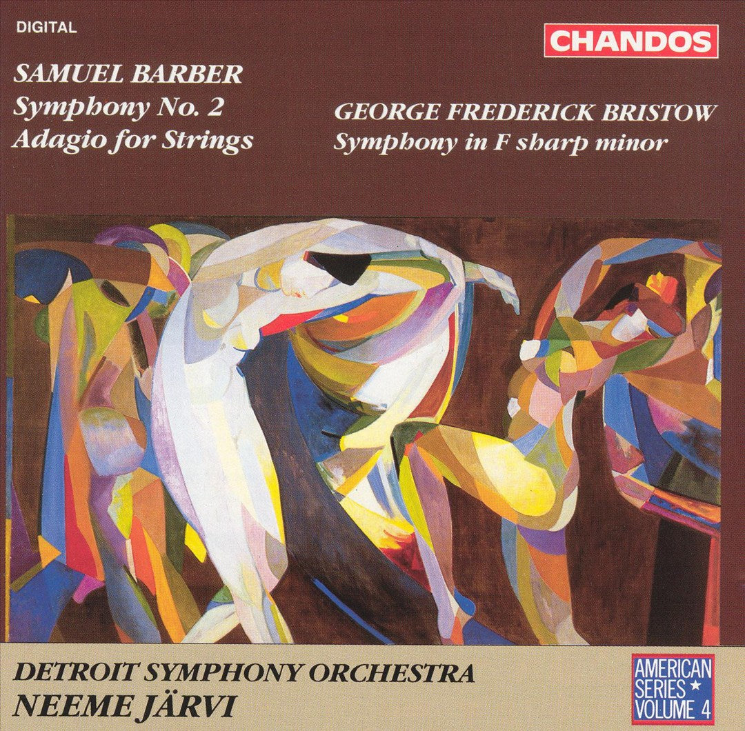 Samuel Barber: Symphony No. 2; Adagio for Strings; George Frederick Bristow: Symphony in F sharp minor cover art