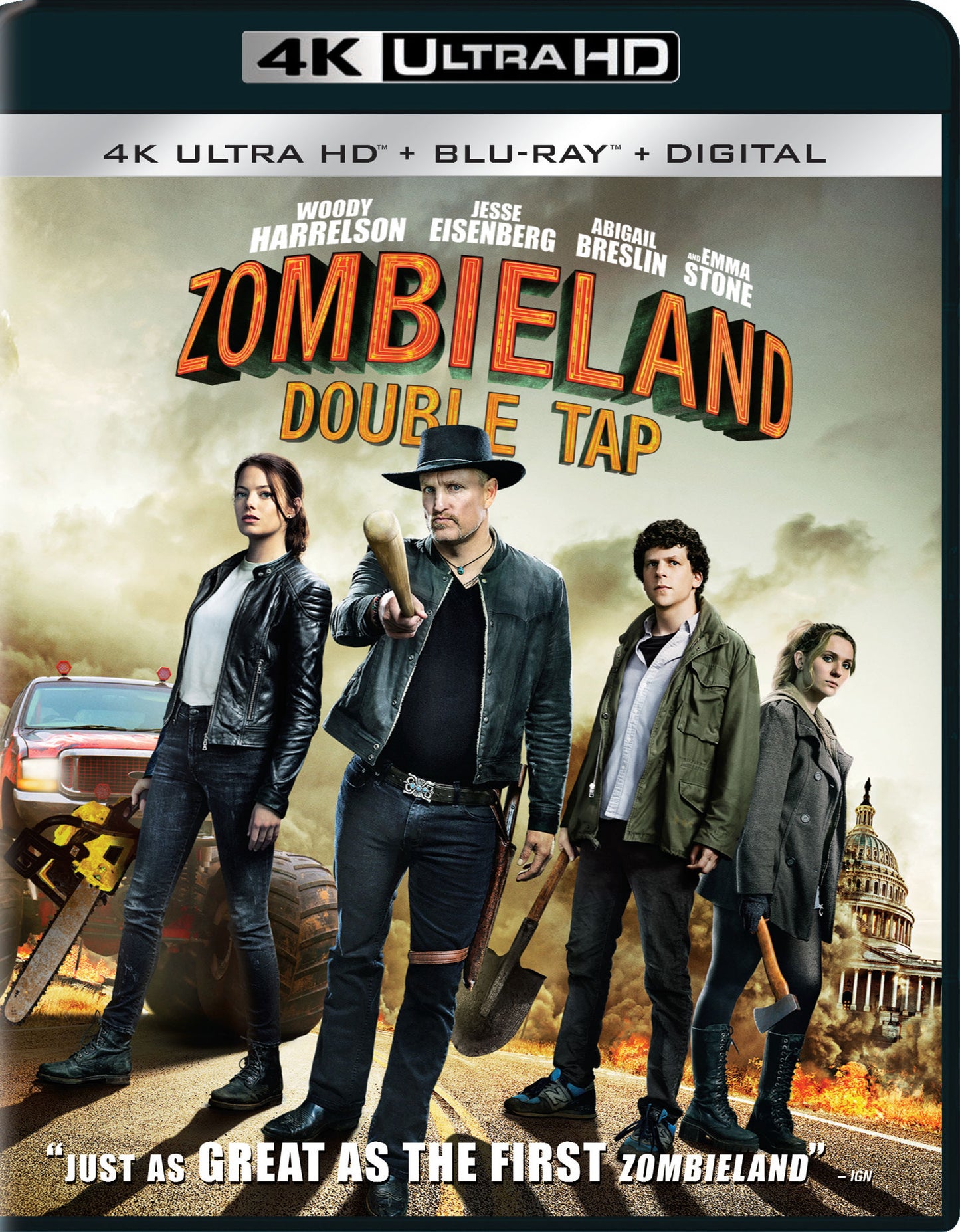Zombieland: Double Tap [Includes Digital Copy] [4K Ultra HD Blu-ray/Blu-ray] cover art