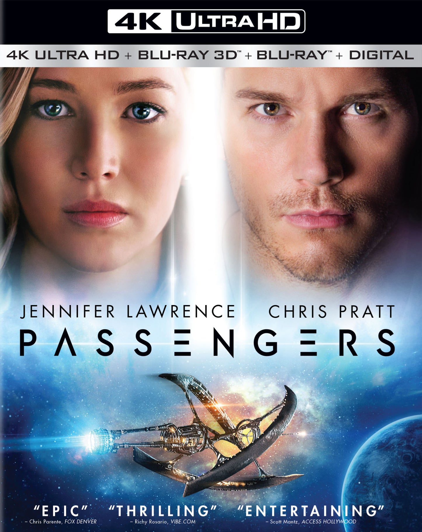 Passengers [4K Ultra HD Blu-ray] [3D] [Blu-ray] cover art